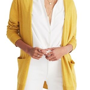 MADEWELL Summer Ryder Cardigan in Mustard Size XS